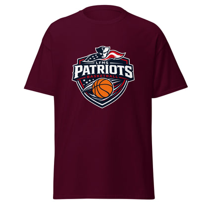 Classic | T-Shirt | LFMS Athletics | Patriots Basketball Logo