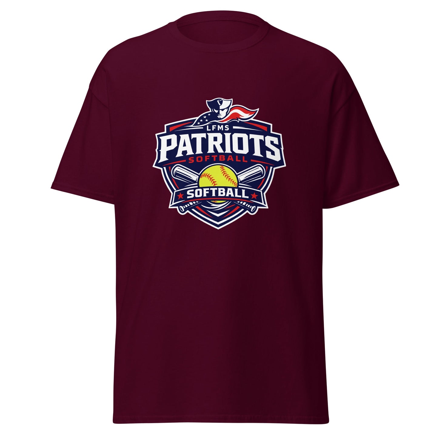 Classic | T-Shirt | LFMS Athletics | Patriots Softball Logo