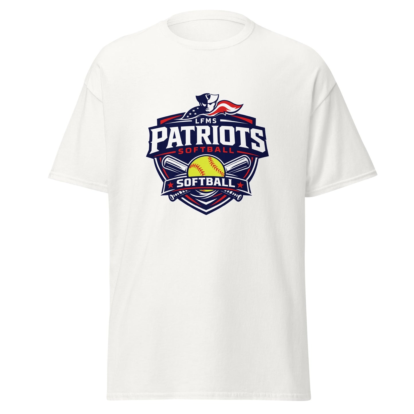 Classic | T-Shirt | LFMS Athletics | Patriots Softball Logo