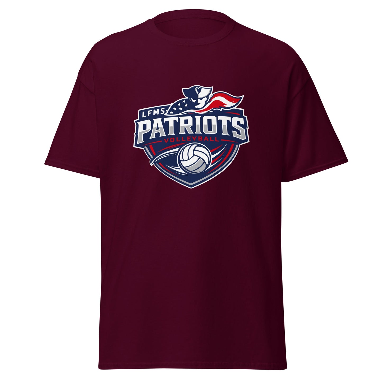 Classic | T-Shirt | LFMS Athletics | Patriots Volleyball Logo