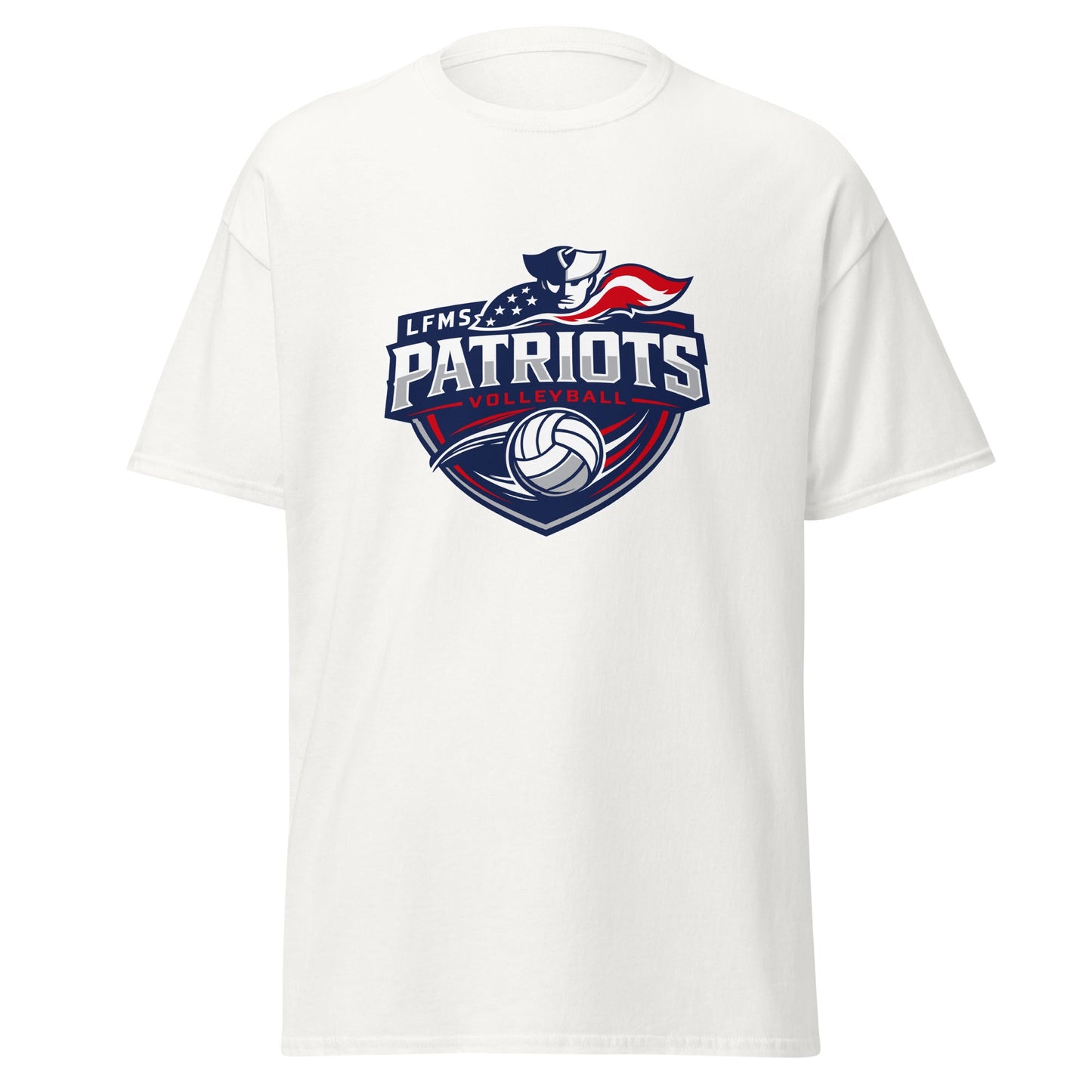 Classic | T-Shirt | LFMS Athletics | Patriots Volleyball Logo