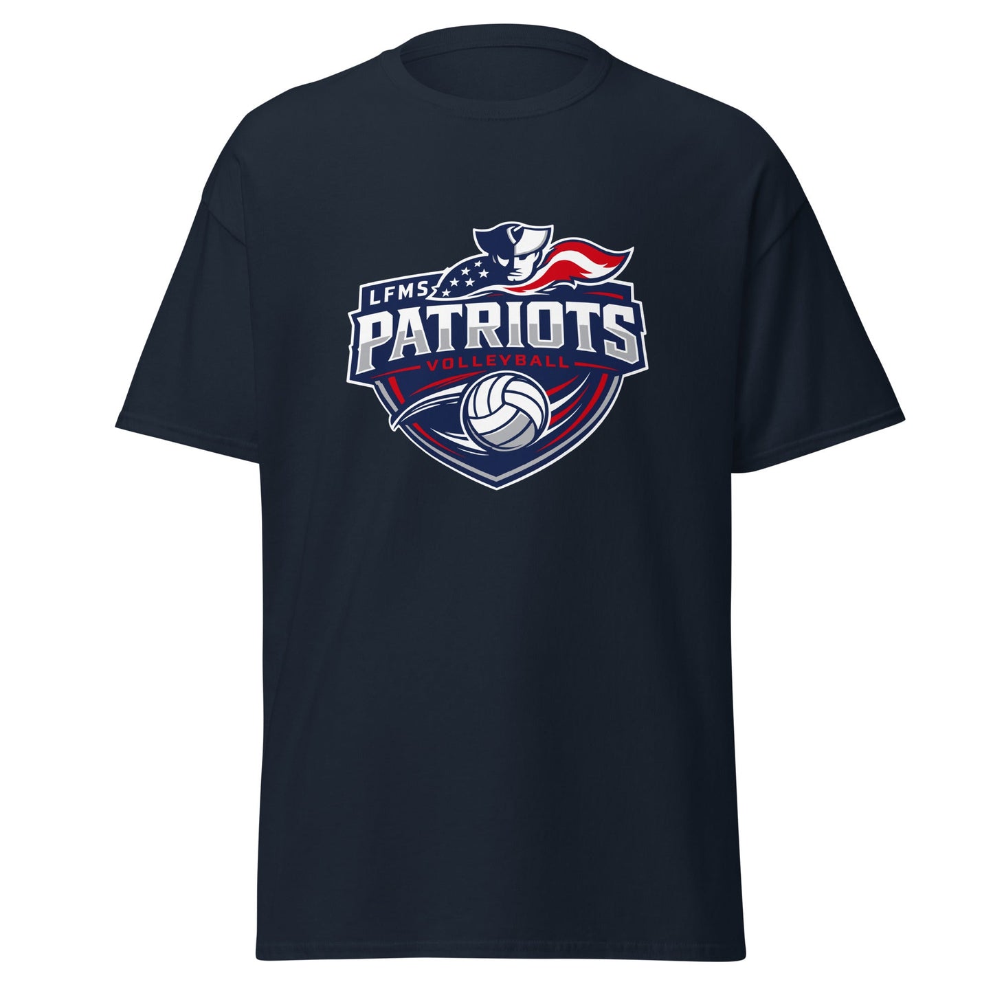 Classic | T-Shirt | LFMS Athletics | Patriots Volleyball Logo
