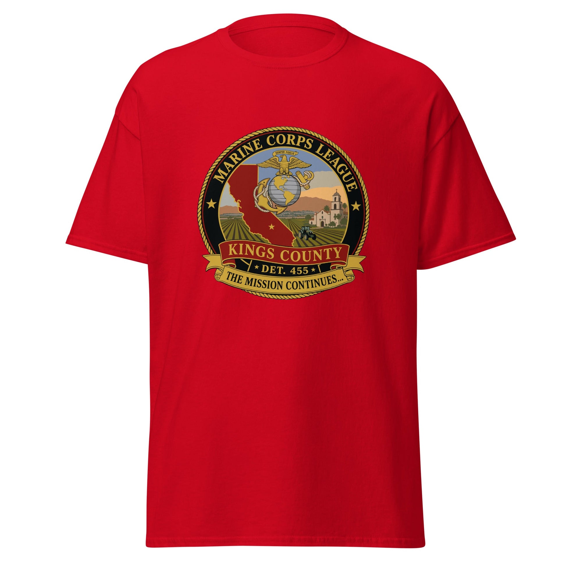 Classic | T-Shirt | Marine Corps League kings County Det 455 | Shield Logo