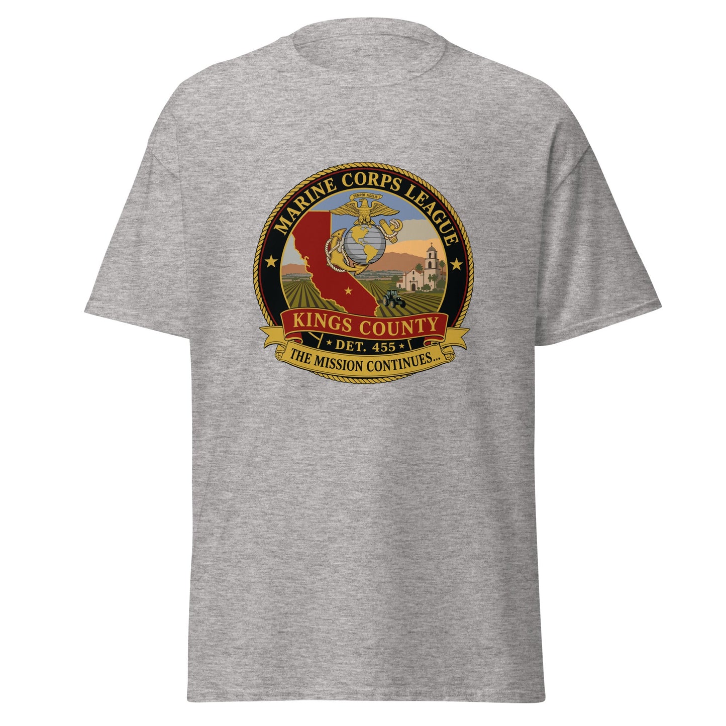 Classic | T-Shirt | Marine Corps League kings County Det 455 | Shield Logo