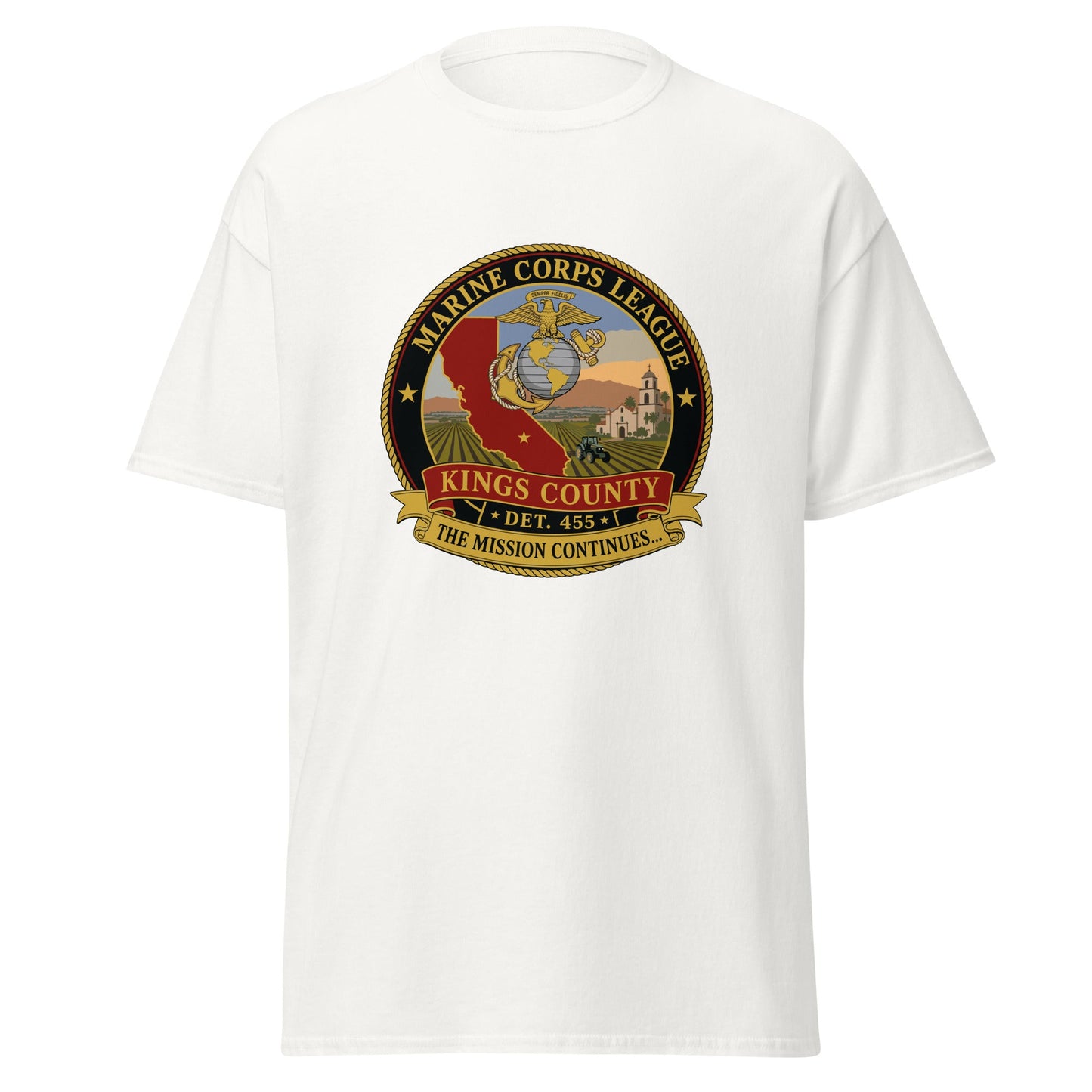 Classic | T-Shirt | Marine Corps League kings County Det 455 | Shield Logo