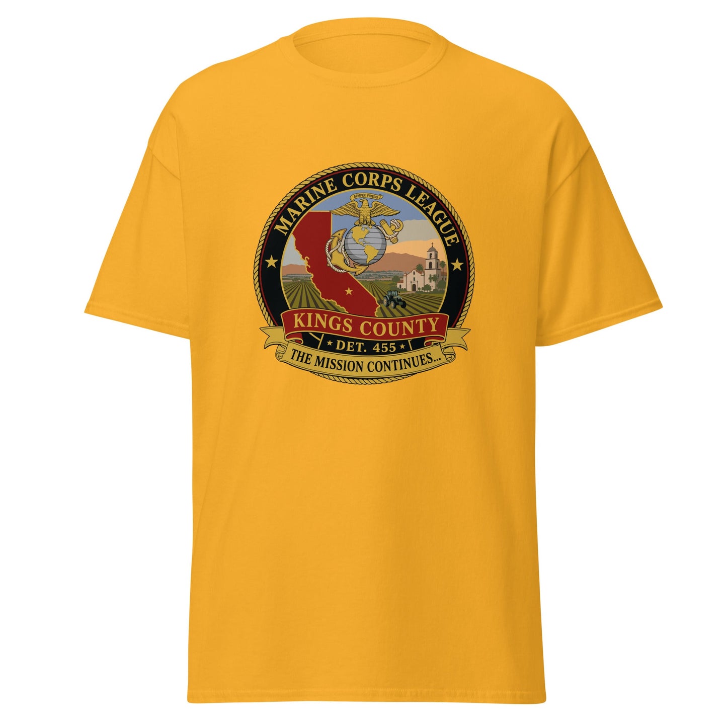 Classic | T-Shirt | Marine Corps League kings County Det 455 | Shield Logo