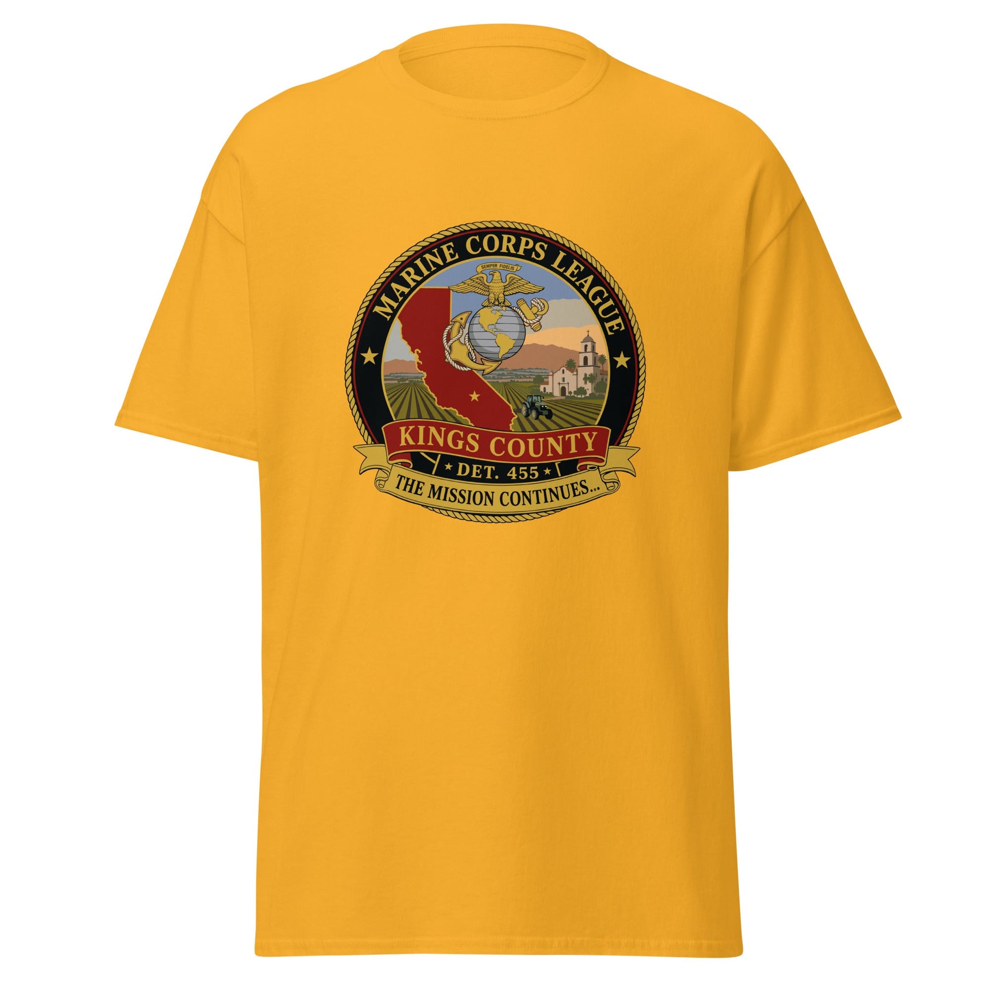 Classic | T-Shirt | Marine Corps League kings County Det 455 | Shield Logo