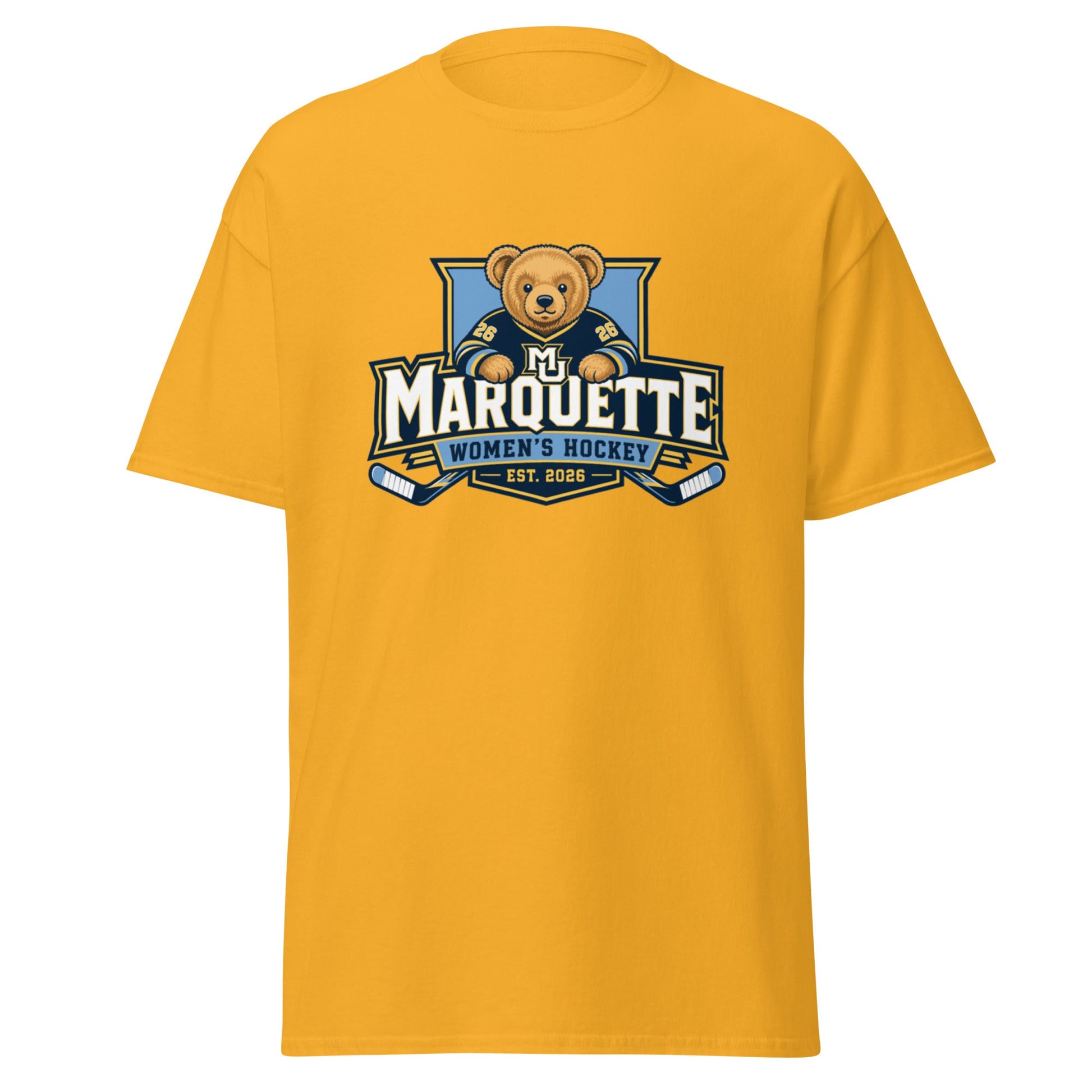 Classic | T-Shirt | Marquette University Women's Hockey | Bear Athletics Logo