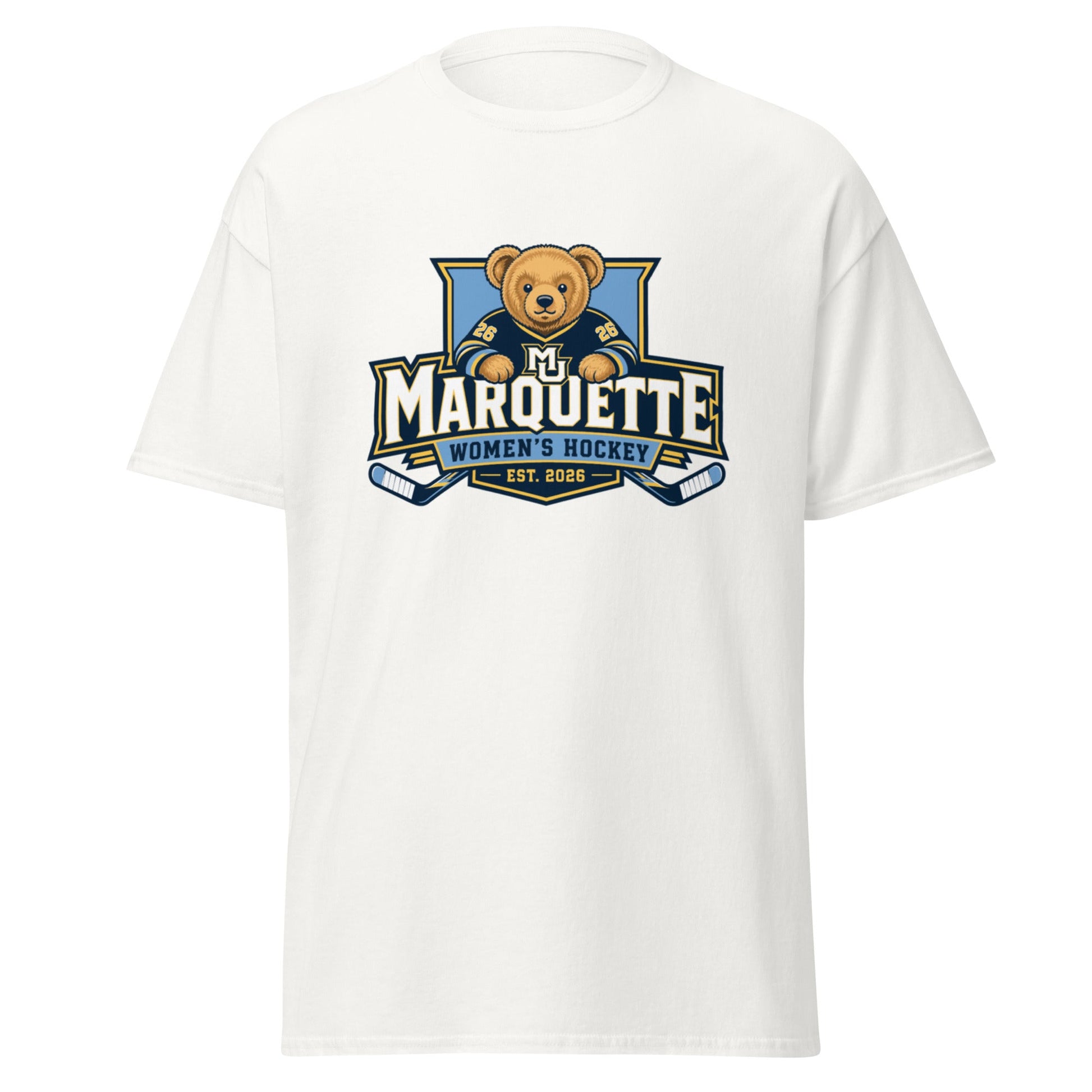 Classic | T-Shirt | Marquette University Women's Hockey | Bear Athletics Logo
