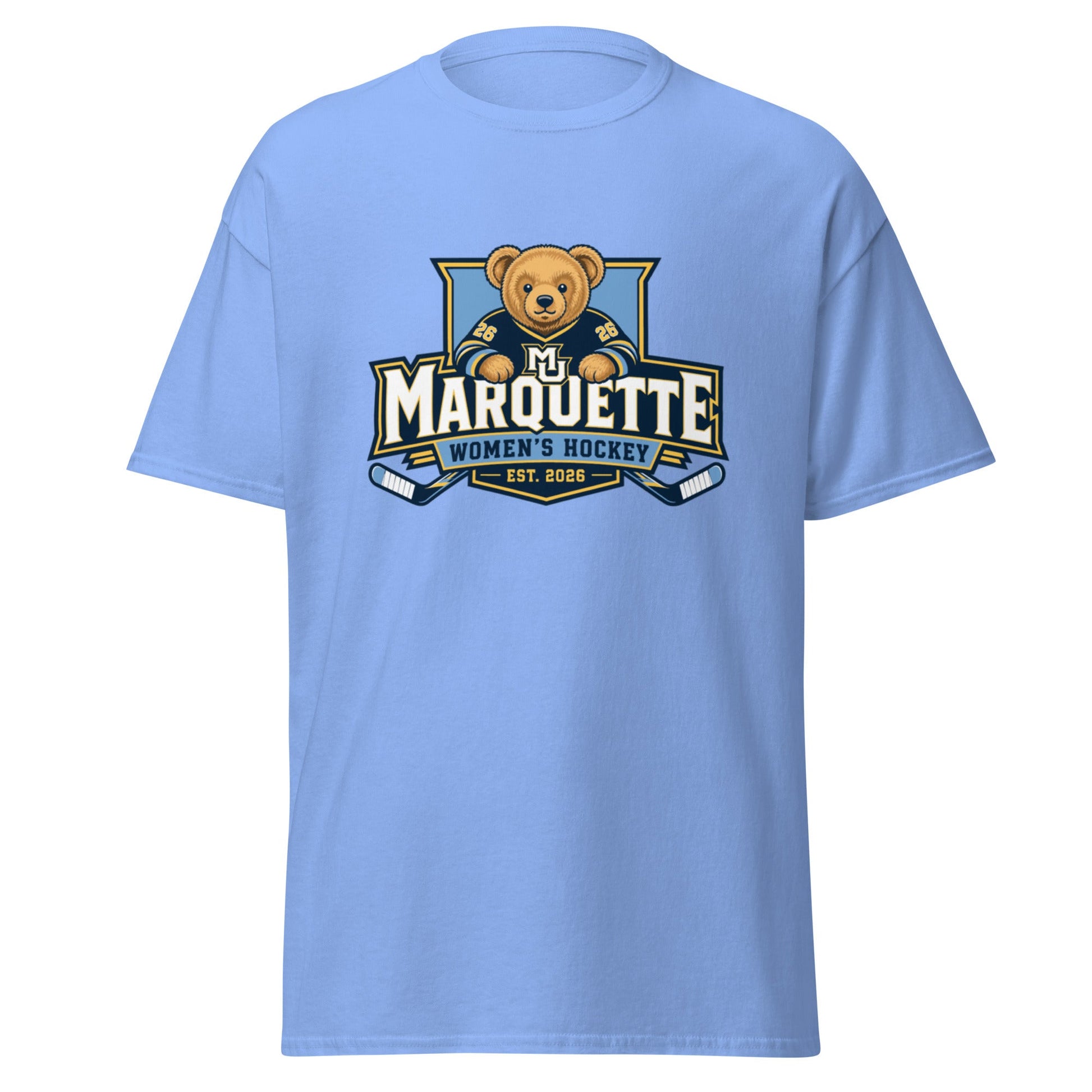 Classic | T-Shirt | Marquette University Women's Hockey | Bear Athletics Logo