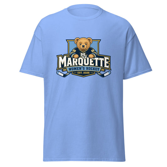 Classic | T-Shirt | Marquette University Women's Hockey | Bear Athletics Logo
