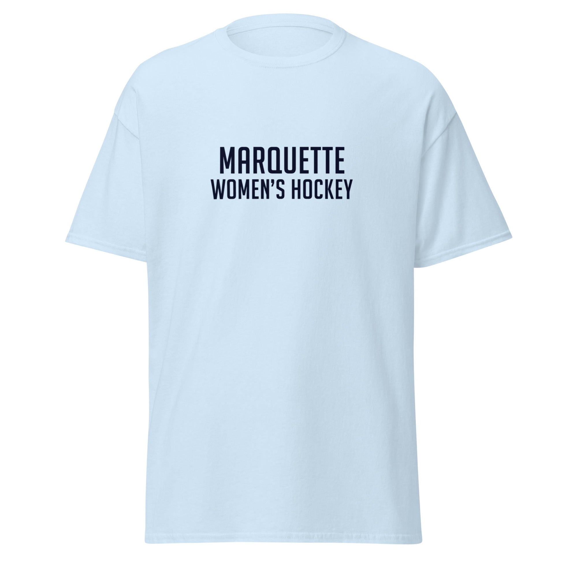 Classic | T-Shirt | Marquette University Women's Hockey | Collegiate Front Logo