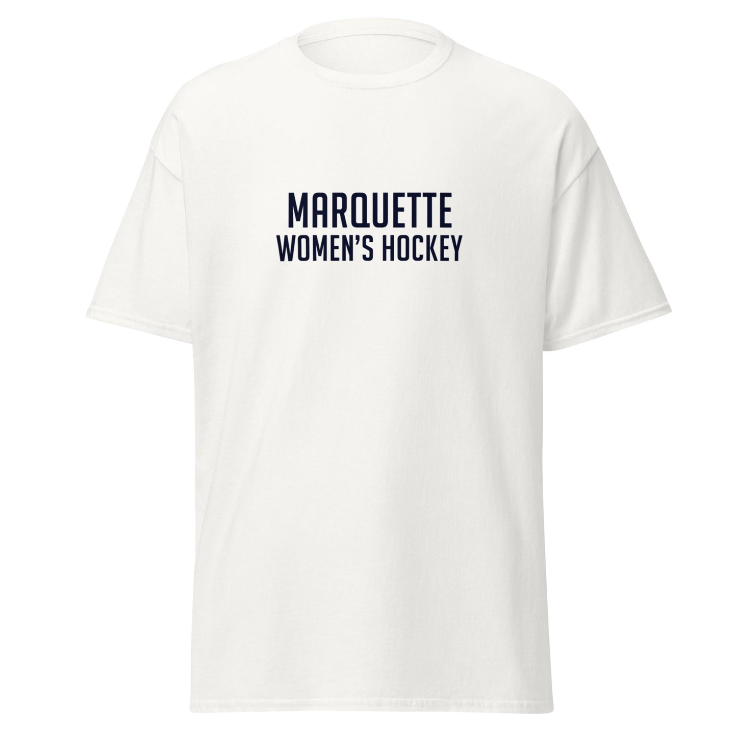 Classic | T-Shirt | Marquette University Women's Hockey | Collegiate Front Logo