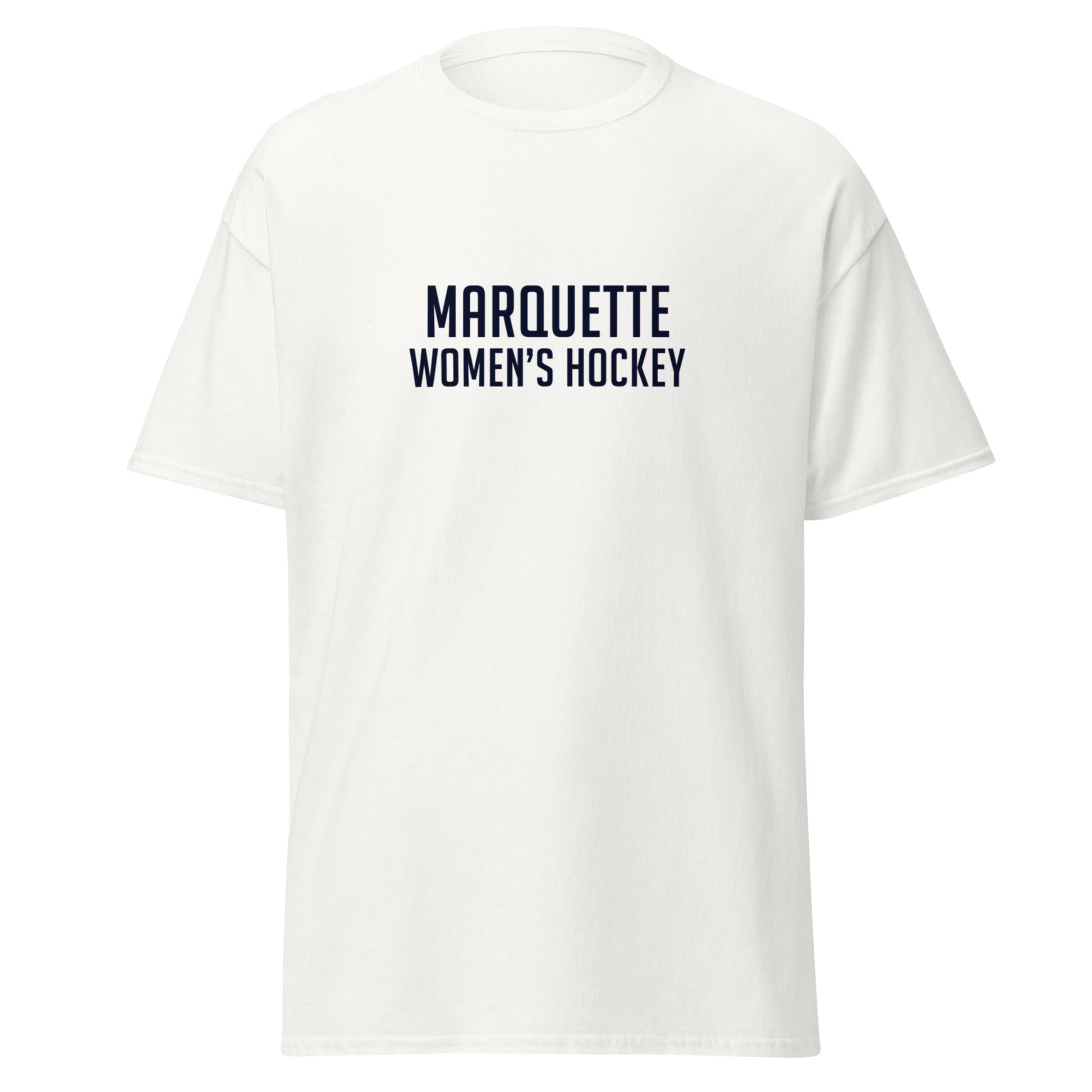 Classic | T-Shirt | Marquette University Women's Hockey | Collegiate Front Logo