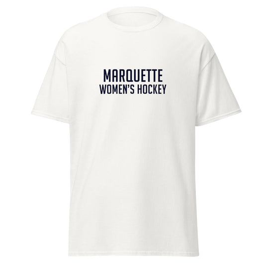 Classic | T-Shirt | Marquette University Women's Hockey | Collegiate Front Logo