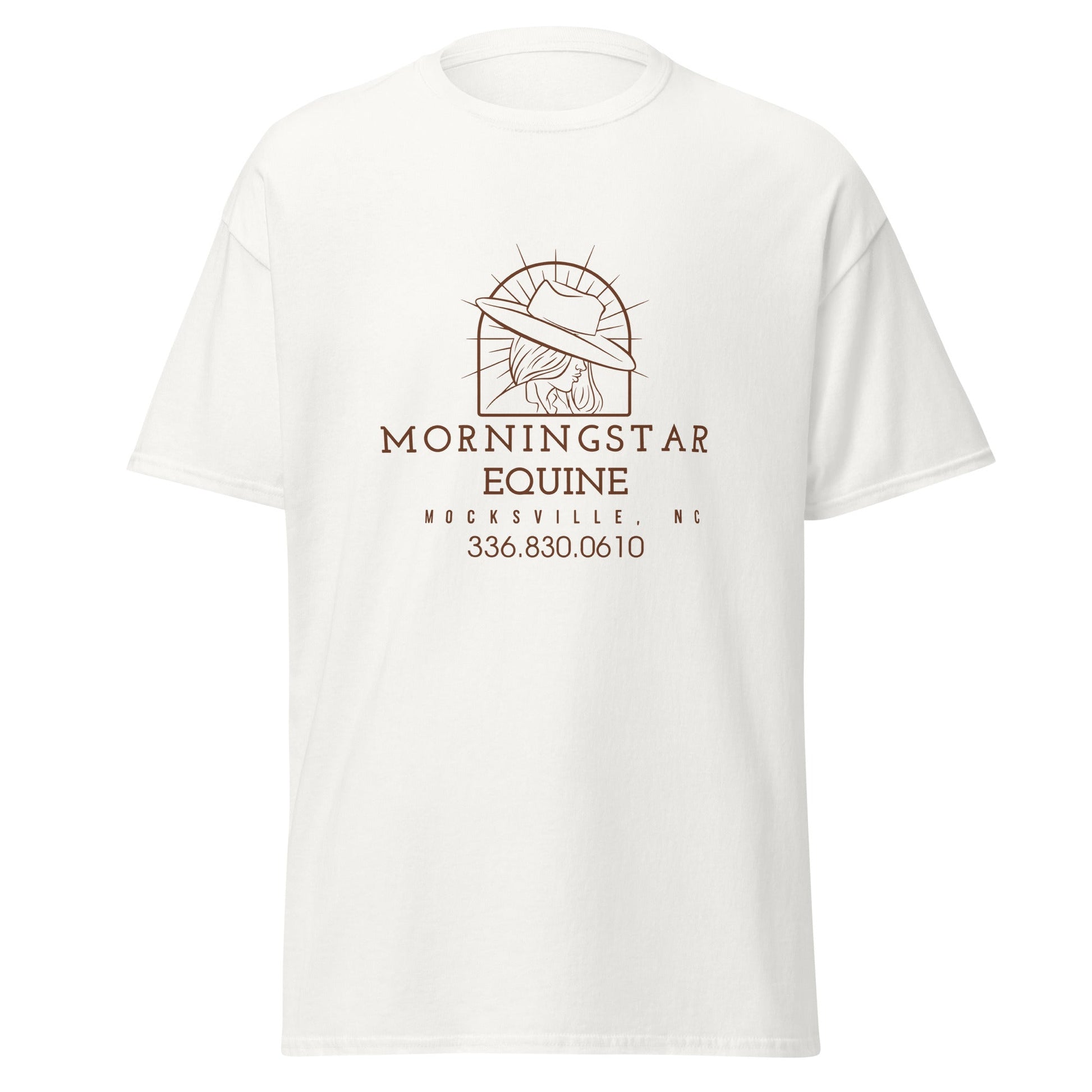 Classic | T-Shirt | Morningstar Equine | Morningstar Equine Burnt Logo