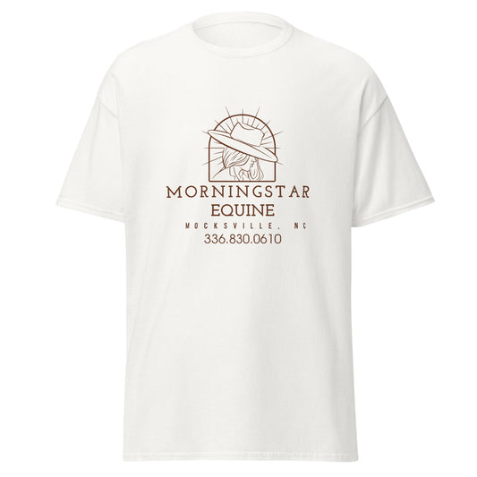 Classic | T-Shirt | Morningstar Equine | Morningstar Equine Burnt Logo