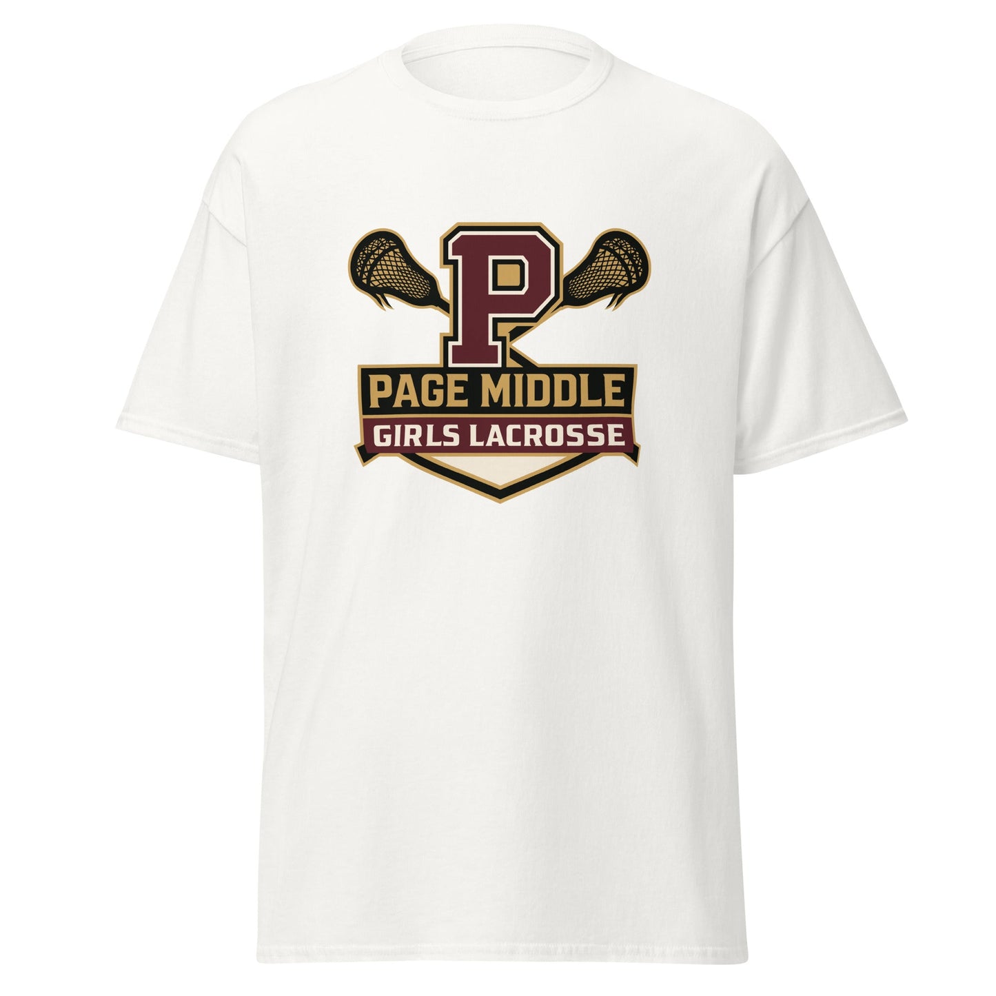 Classic | T-Shirt | Page Middle Girls Lacrosse | Block P Logo