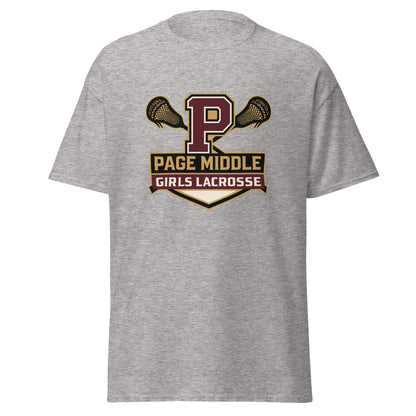 Classic | T-Shirt | Page Middle Girls Lacrosse | Block P Logo