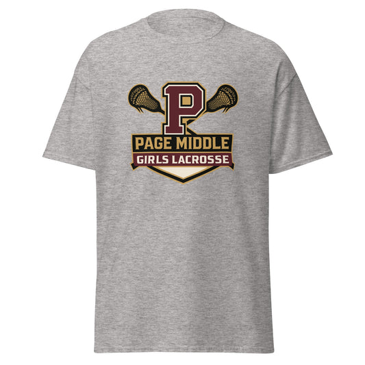 Classic | T-Shirt | Page Middle Girls Lacrosse | Block P Logo
