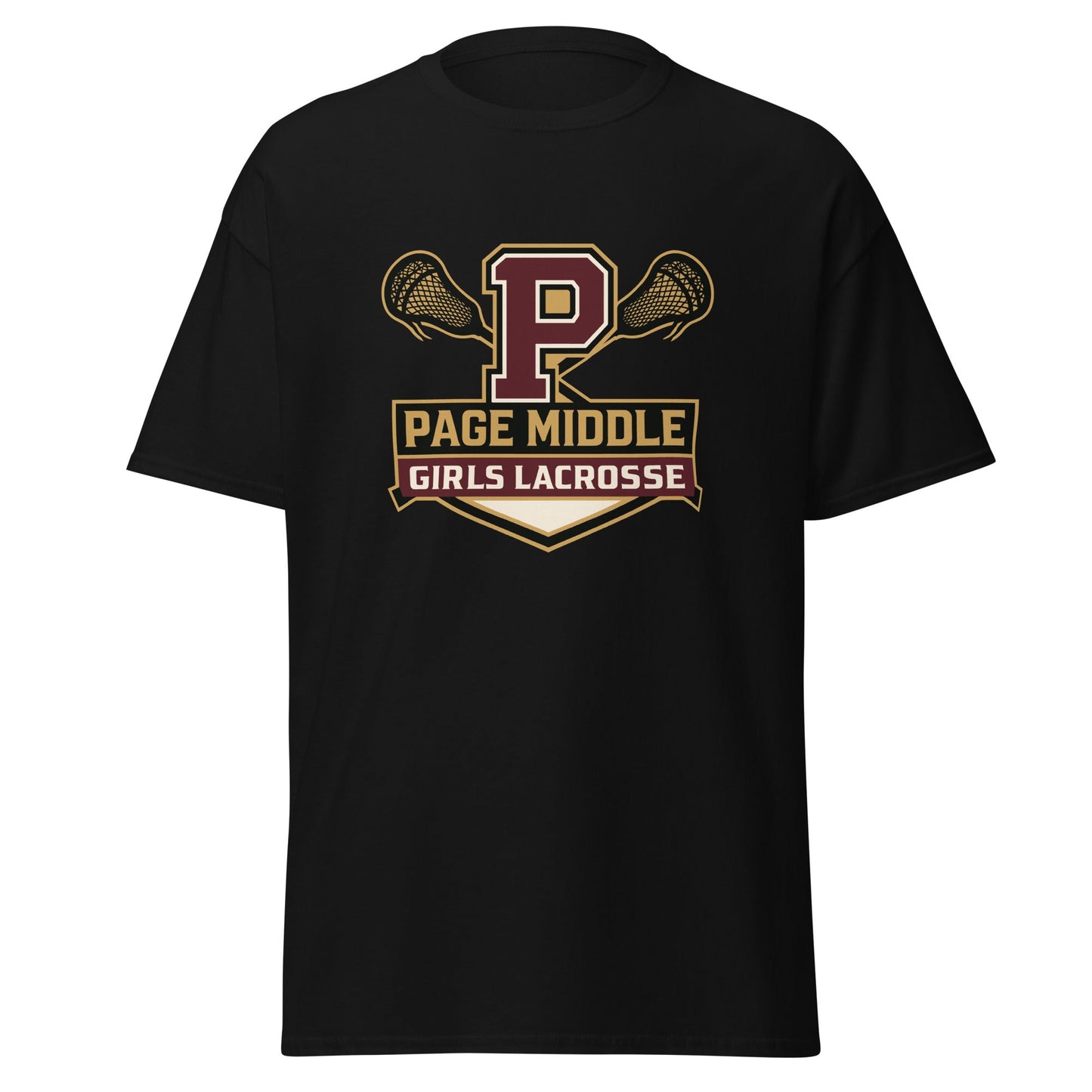 Classic | T-Shirt | Page Middle Girls Lacrosse | Block P Logo