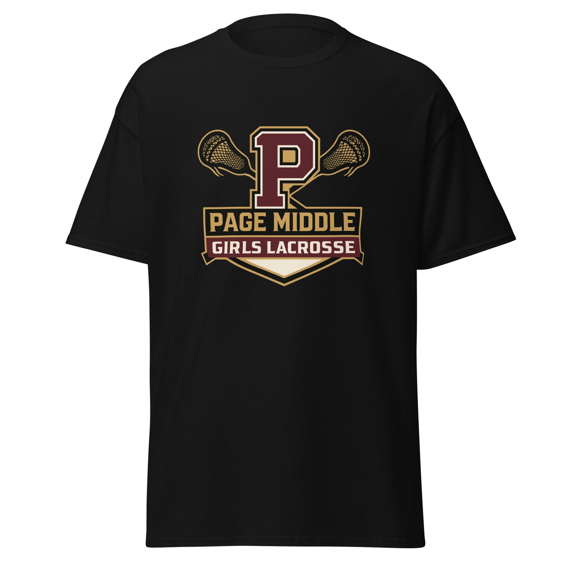 Classic | T-Shirt | Page Middle Girls Lacrosse | Block P Logo