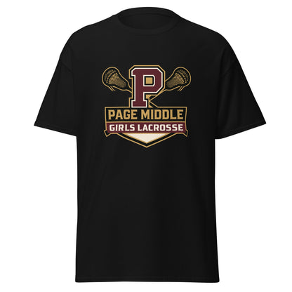 Classic | T-Shirt | Page Middle Girls Lacrosse | Block P Logo