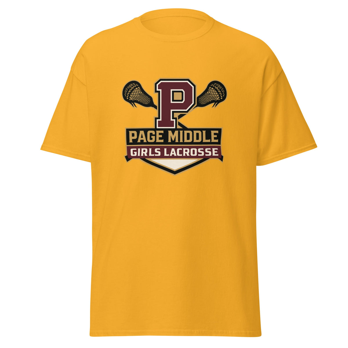 Classic | T-Shirt | Page Middle Girls Lacrosse | Block P Logo