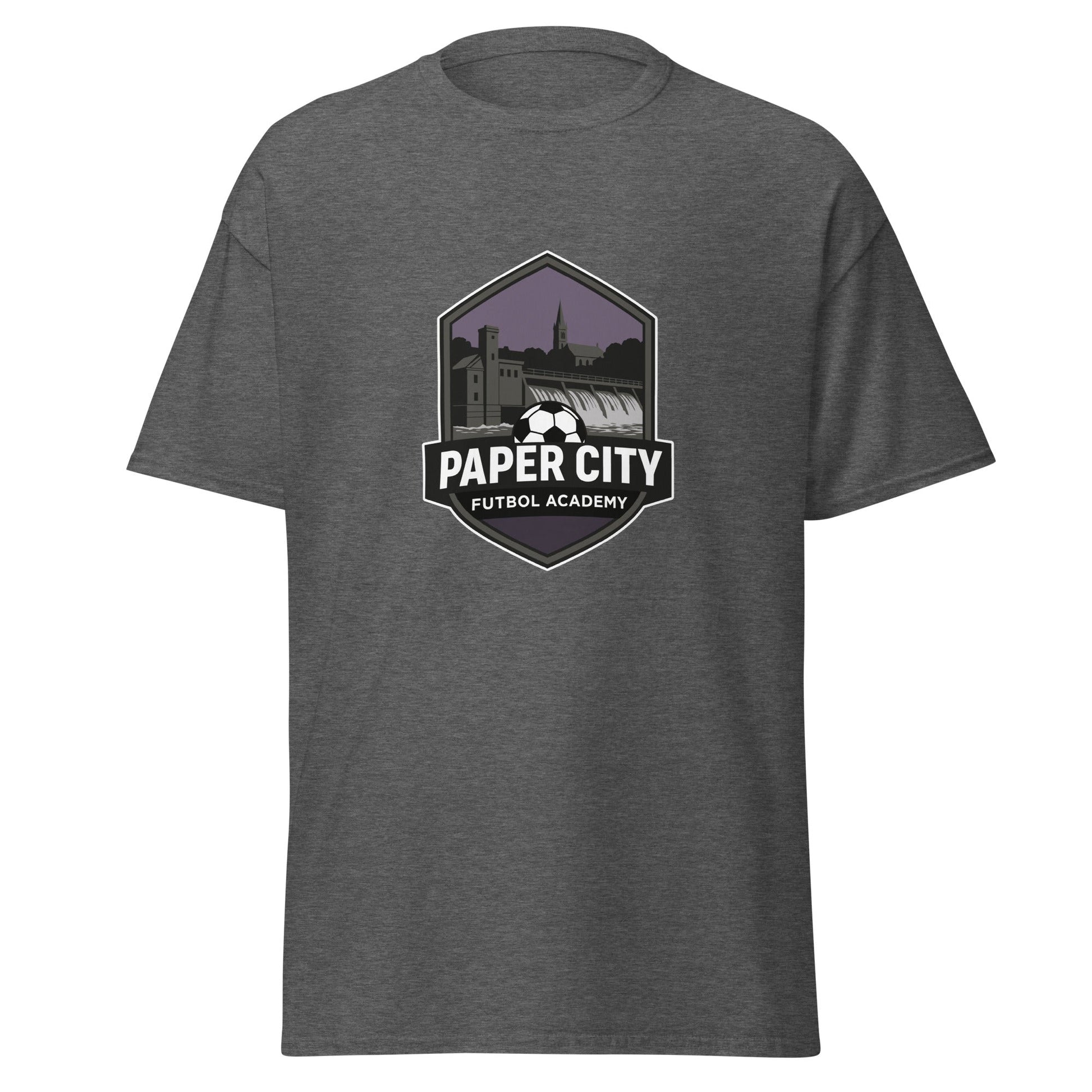 Classic | T-Shirt | Paper City Futbol Academy | Vanguard Shield Logo