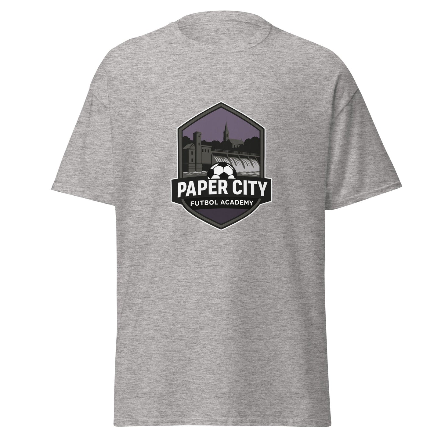 Classic | T-Shirt | Paper City Futbol Academy | Vanguard Shield Logo