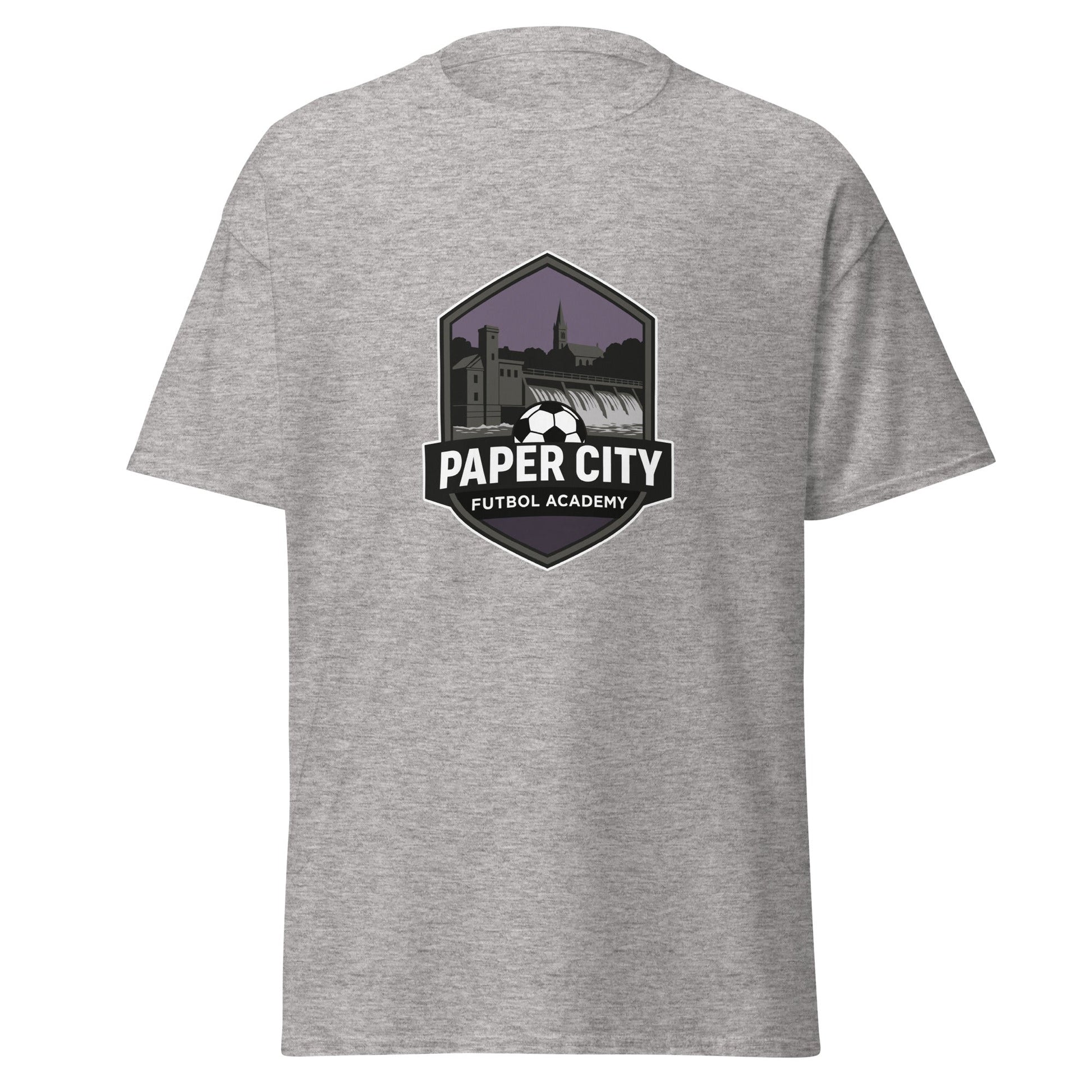 Classic | T-Shirt | Paper City Futbol Academy | Vanguard Shield Logo