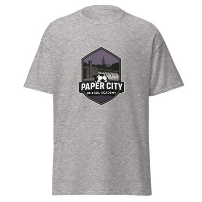 Classic | T-Shirt | Paper City Futbol Academy | Vanguard Shield Logo