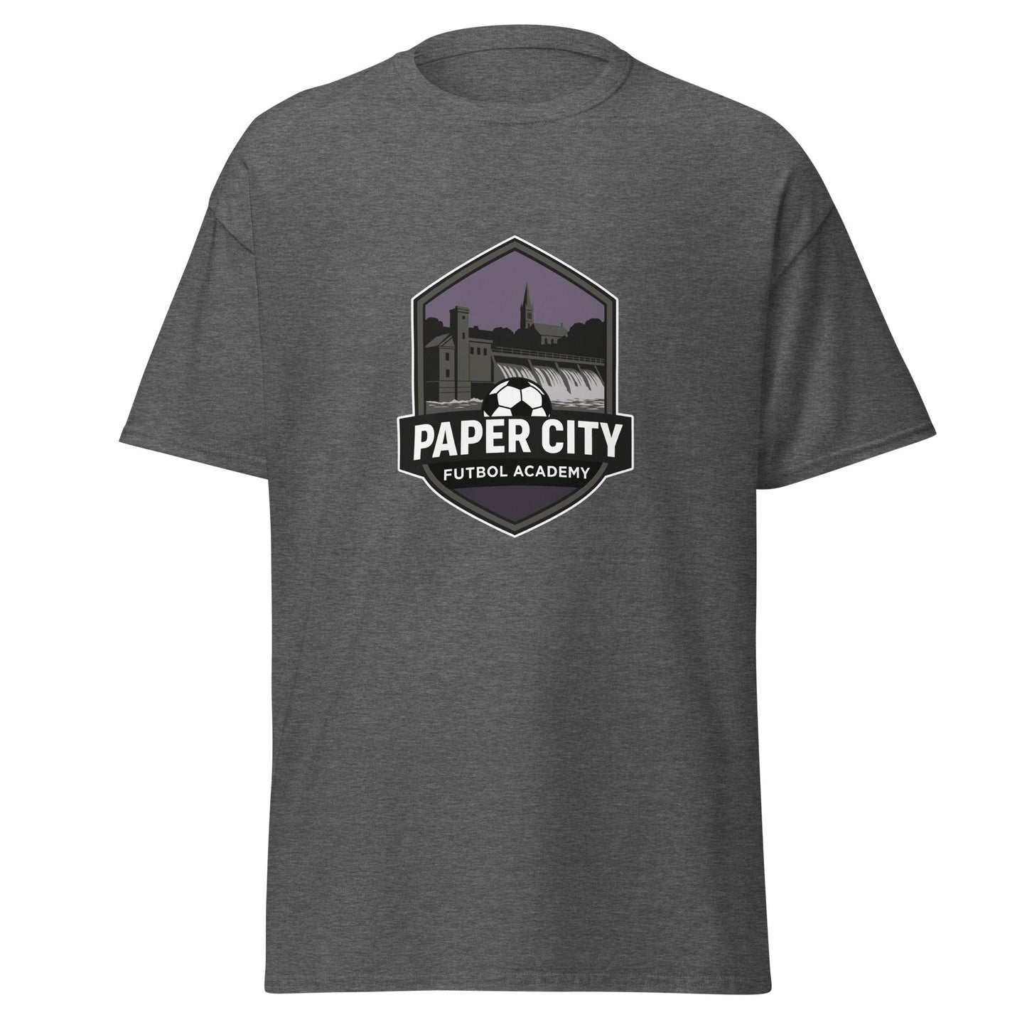 Classic | T-Shirt | Paper City Futbol Academy | Vanguard Shield Logo