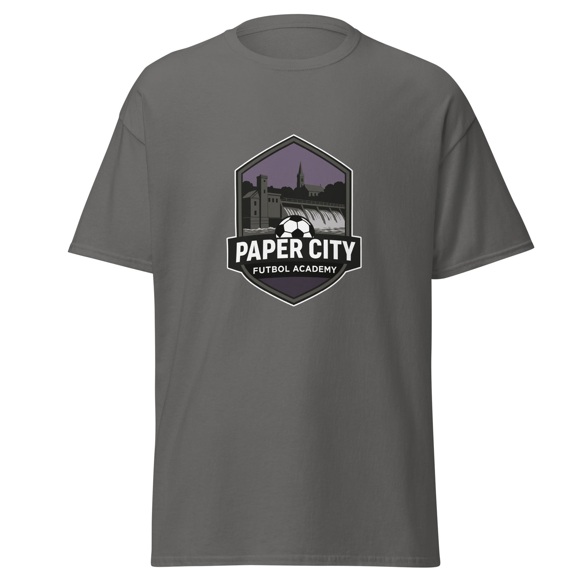 Classic | T-Shirt | Paper City Futbol Academy | Vanguard Shield Logo