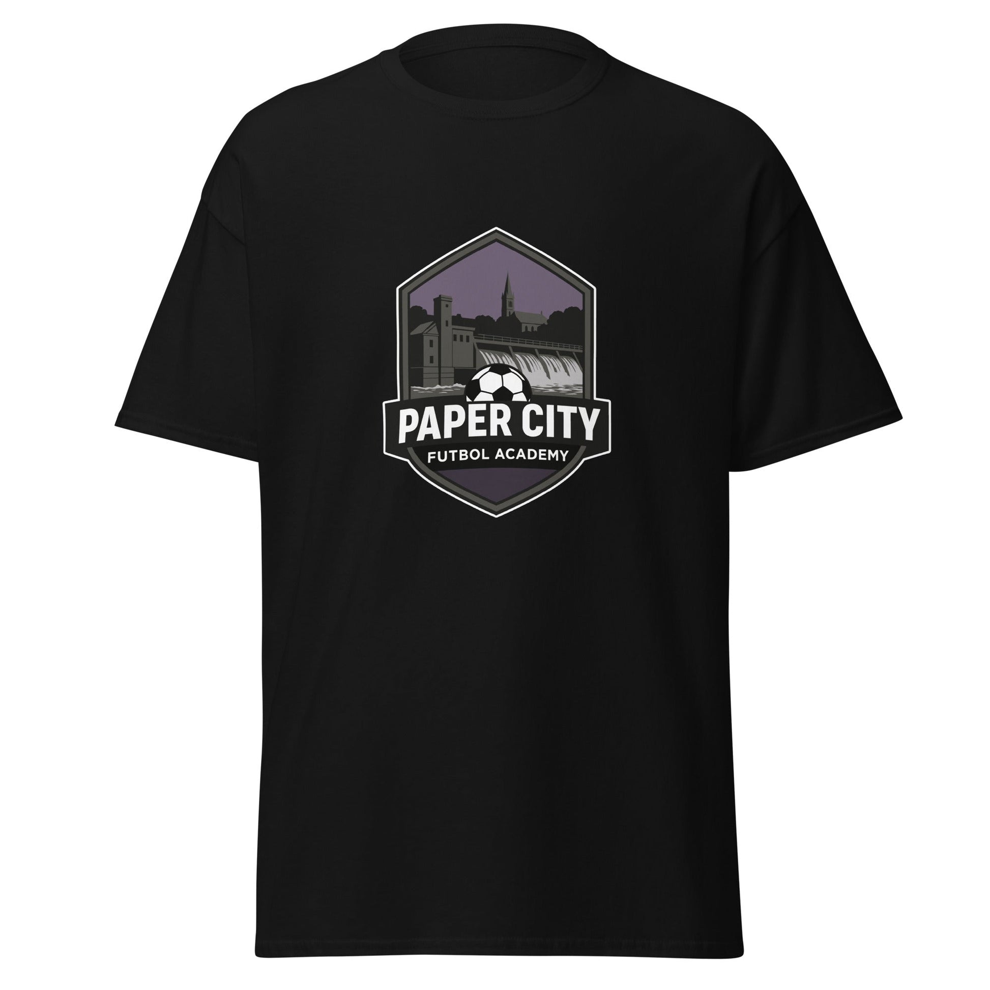 Classic | T-Shirt | Paper City Futbol Academy | Vanguard Shield Logo