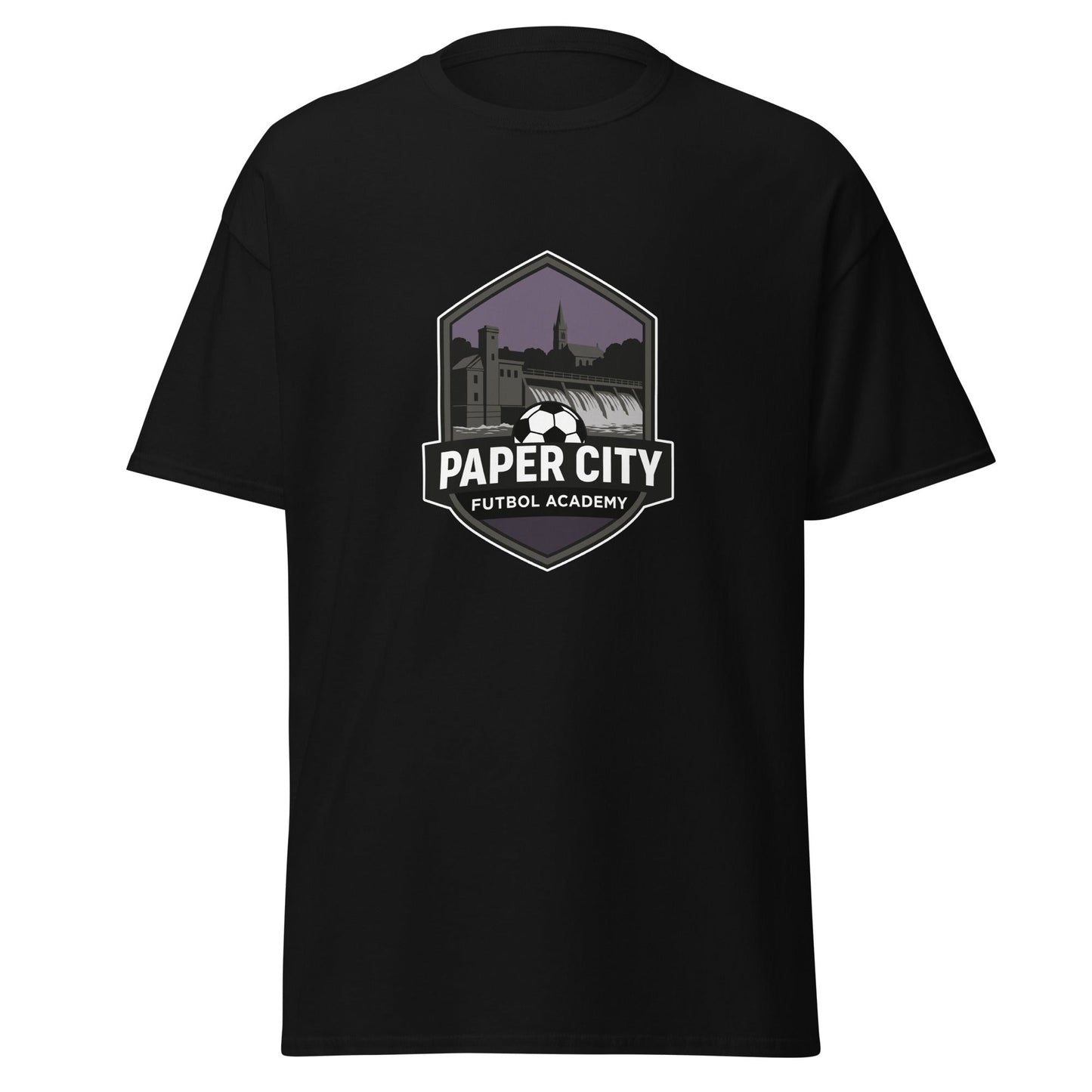 Classic | T-Shirt | Paper City Futbol Academy | Vanguard Shield Logo