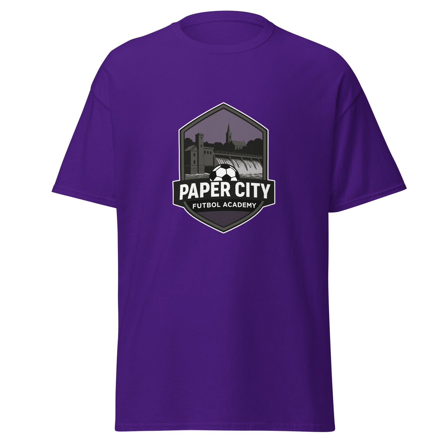Classic | T-Shirt | Paper City Futbol Academy | Vanguard Shield Logo