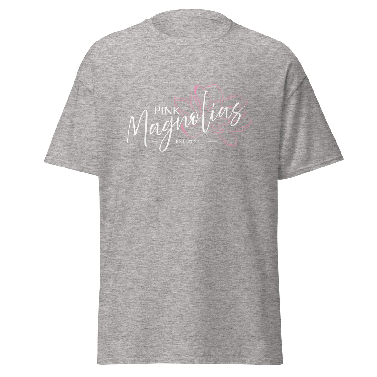 Classic | T-Shirt | Pink Magnolias Dance | Modern Script Logo