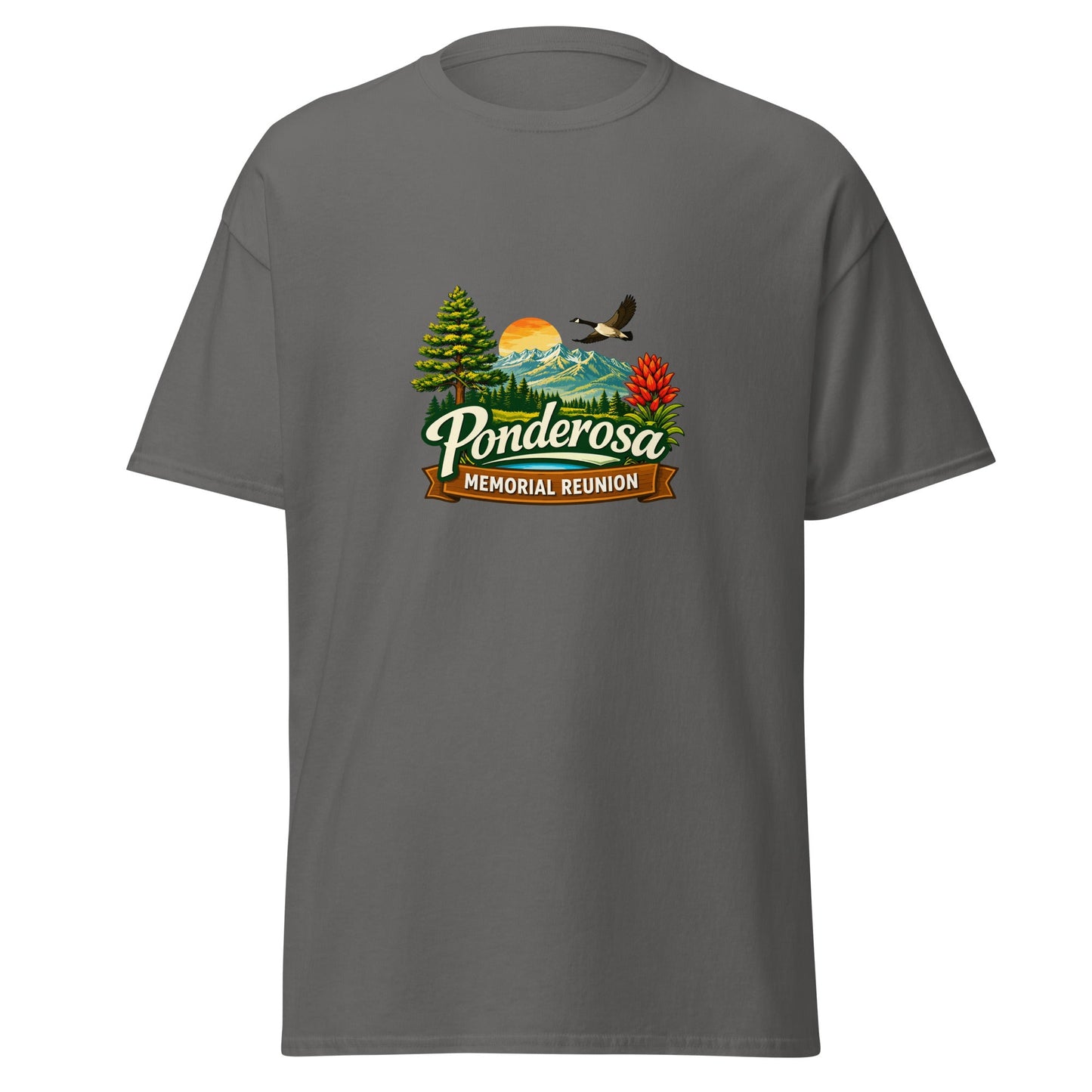 Classic | T-Shirt | Ponderosa Reunion | Painted Mountain Crest Logo