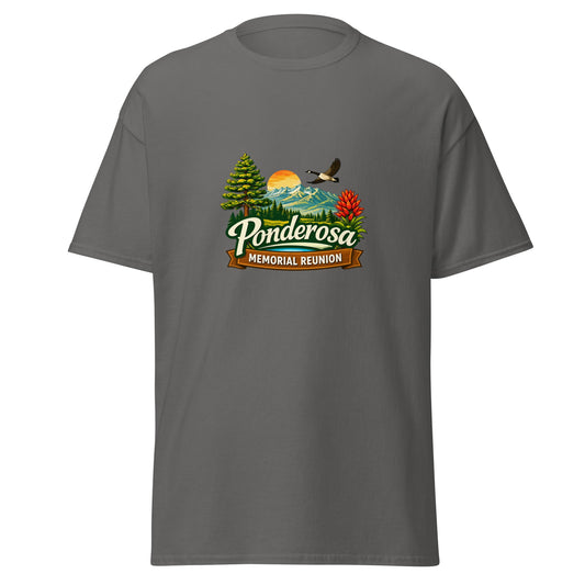 Classic | T-Shirt | Ponderosa Reunion | Painted Mountain Crest Logo