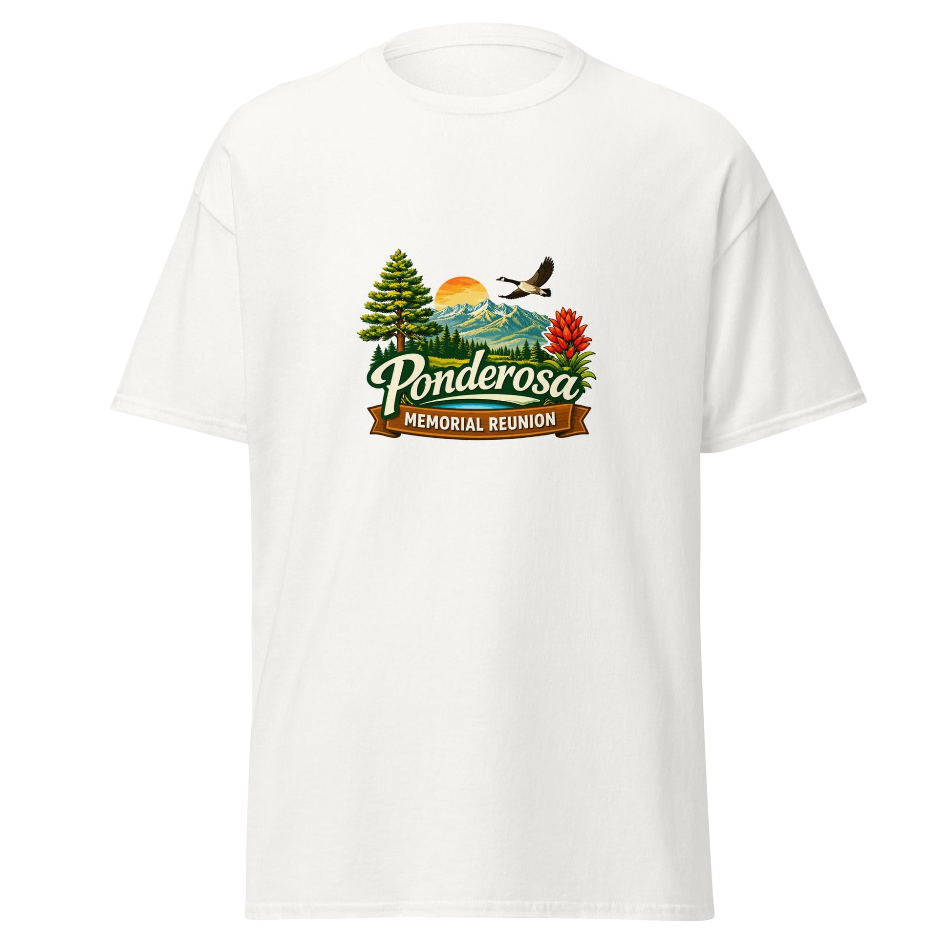 Classic | T-Shirt | Ponderosa Reunion | Painted Mountain Crest Logo
