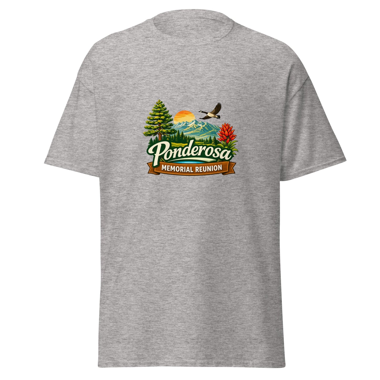 Classic | T-Shirt | Ponderosa Reunion | Painted Mountain Crest Logo