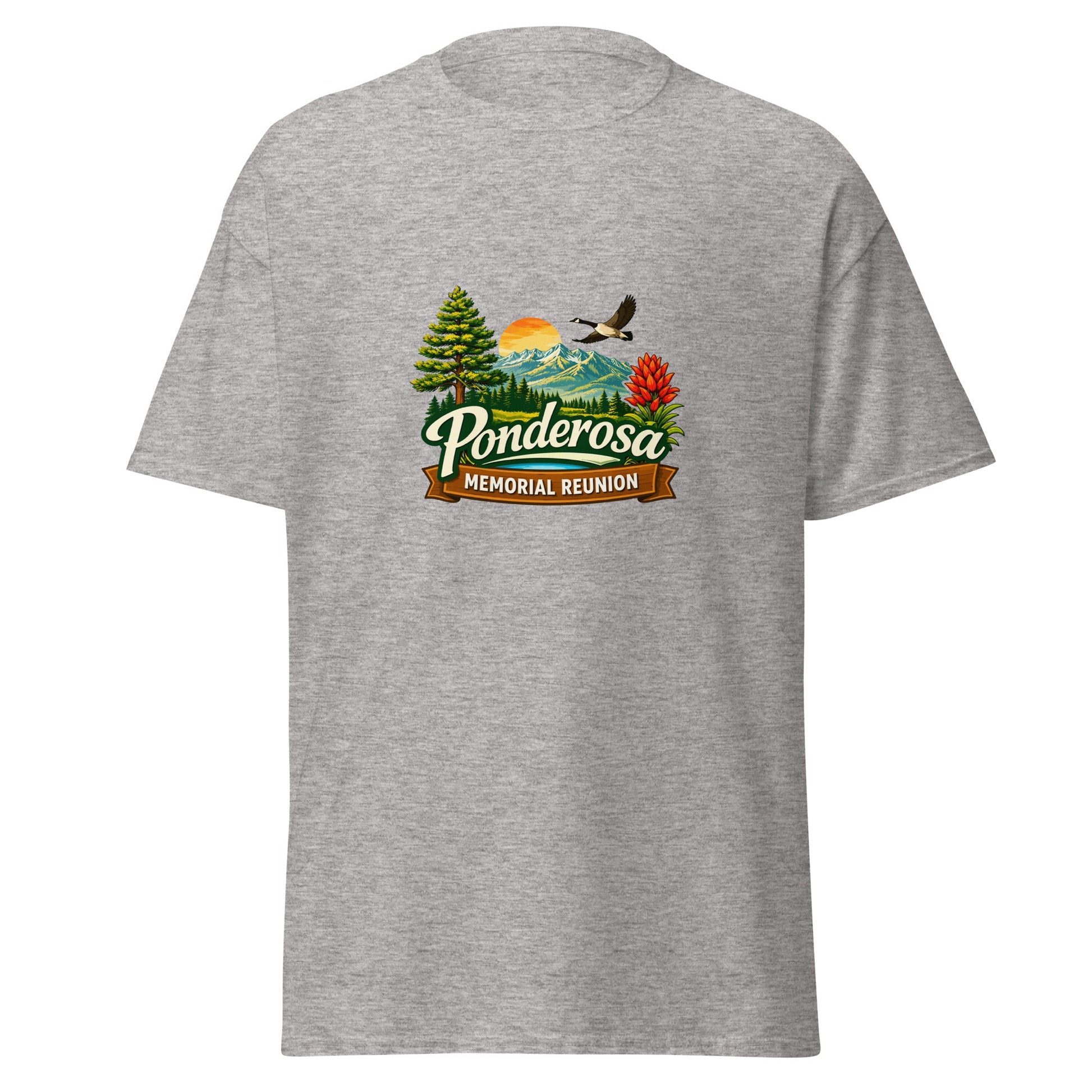 Classic | T-Shirt | Ponderosa Reunion | Painted Mountain Crest Logo