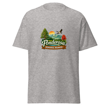 Classic | T-Shirt | Ponderosa Reunion | Painted Mountain Crest Logo