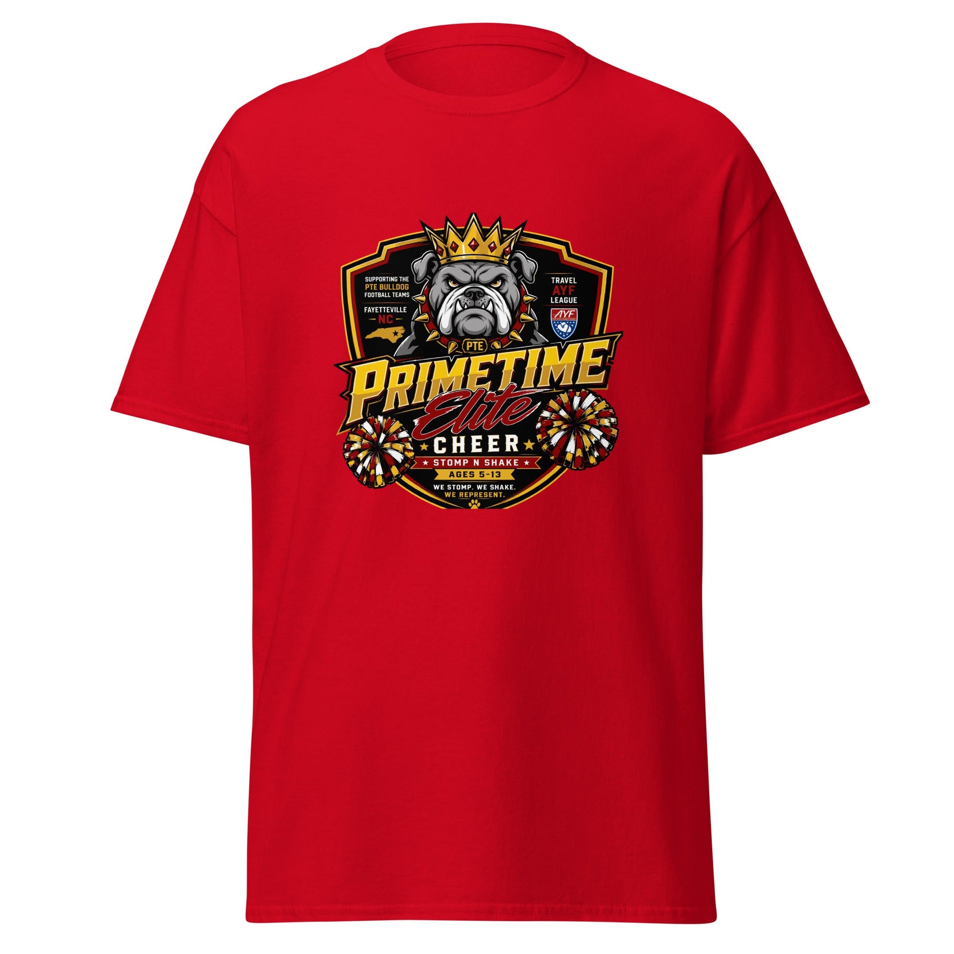 Classic | T-Shirt | PTE Bulldog Cheer | Shield Logo