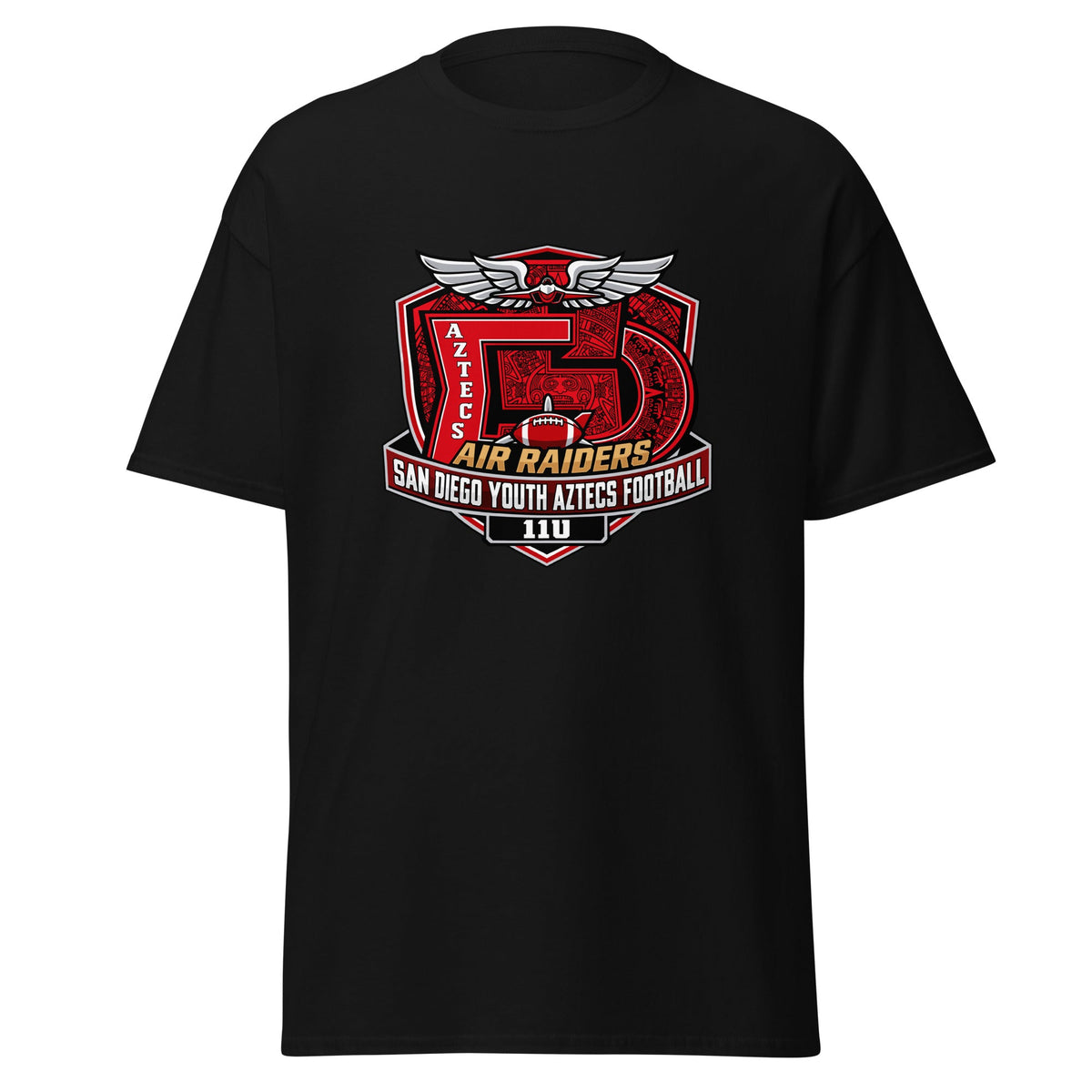 Classic | T-Shirt | San Diego Youth Aztecs Football 11u Air Raiders | Shield Logo