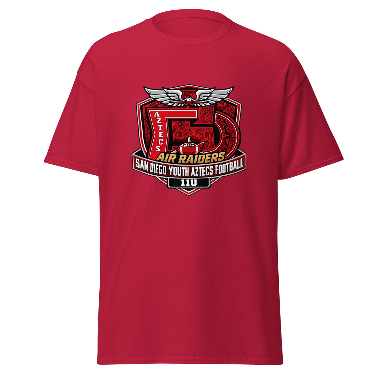 Classic | T-Shirt | San Diego Youth Aztecs Football 11u Air Raiders | Shield Logo