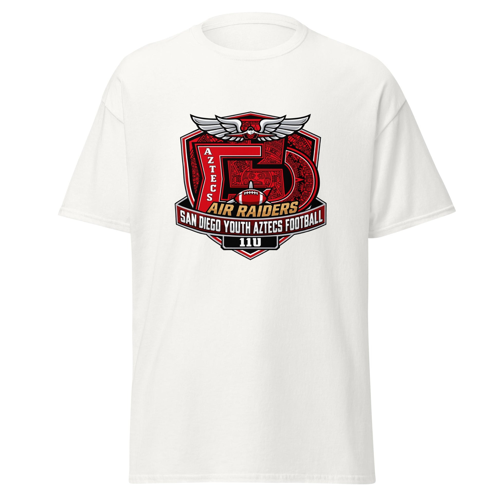 Classic | T-Shirt | San Diego Youth Aztecs Football 11u Air Raiders | Shield Logo