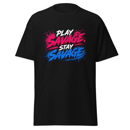 Classic | T-Shirt | Savage Softball | Play Stay Logo