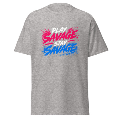 Classic | T-Shirt | Savage Softball | Play Stay Logo
